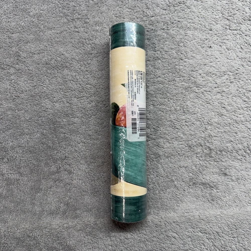 VTG Red Green Apples Fruit Crate Kitchen Country Wallpaper Border 8.6" Imperial - Picture 2 of 4